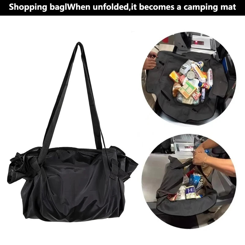 Multifunctional Large Capacity Foldable Travel Organizer Bag - Durable Lightweight & Waterproof Tote/Duffel Includes Picnic Mat