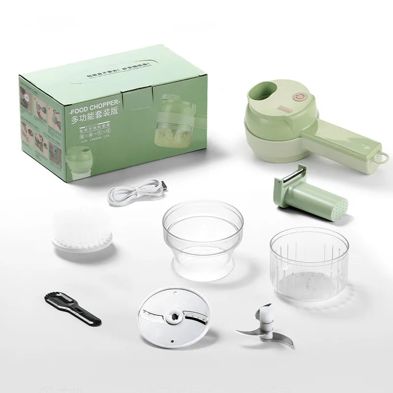 Wireless Electric Food Processor Vegetable Cutter Fruit Slicer Garlic Masher Mincer Handheld Stirrer Kitchen Cooking Accessories