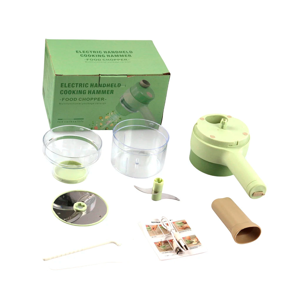 Wireless Electric Food Processor Vegetable Cutter Fruit Slicer Garlic Masher Mincer Handheld Stirrer Kitchen Cooking Accessories