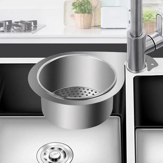 Stainless Steel Kitchen Swan Sink Strainer Basket Hanging Waste Drain Filter Basket Fruit Vegetable Drainer Sponge Rack Storage