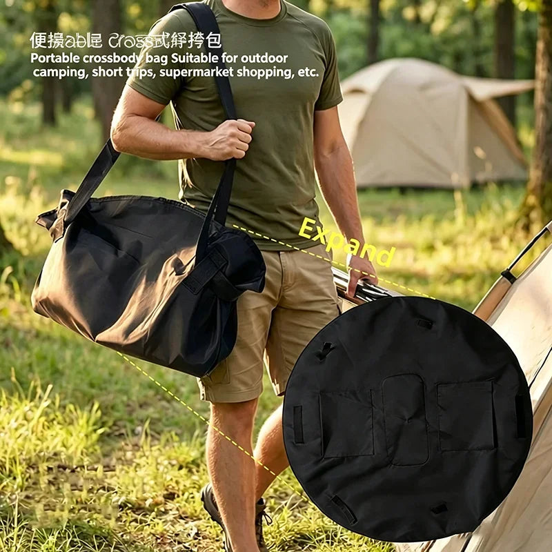 Multifunctional Large Capacity Foldable Travel Organizer Bag - Durable Lightweight & Waterproof Tote/Duffel Includes Picnic Mat